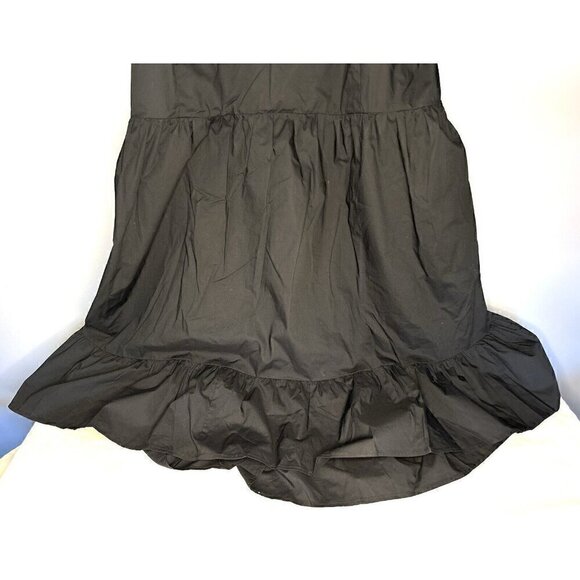 Who What Wear Gorgeous Milkmaid Style Ruffled 3X Coquette Open Back Dress Black - Picture 7 of 16